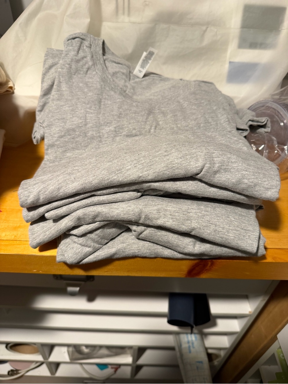 Blank Bella Canvas Gray Crewneck T-Shirt bundle.